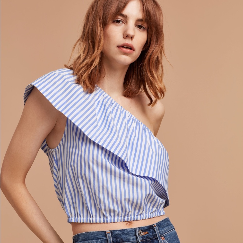 Aritzia Esteè One Shoulder Blouse